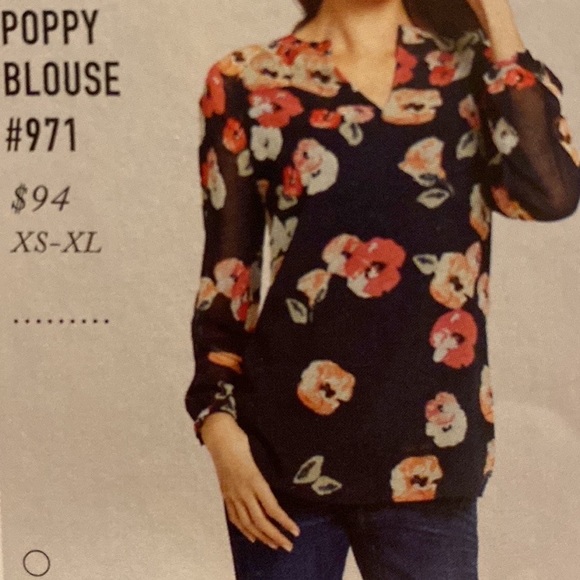 CAbi #971 Poppy blouse, medium - Picture 3 of 7